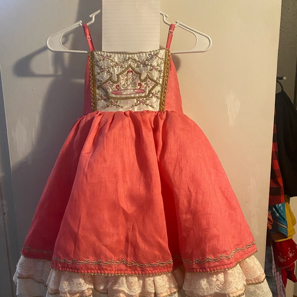 OhShana Sleeping Beauty Dress Size 7 worn once for less than two hours.